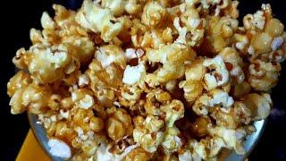 How to make perfect caramel popcorn ||kids snack recipe in urdu hindi