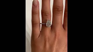 4.1CT Pear Engagement Ring | Best online jewelry store USA | Best online jewelry design USA