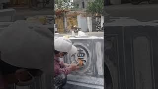 Xem Anh Thợ Đá đánh bóng gato đá xanh đen tự nhiên