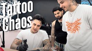 TATTOOING IN THE CRAZIEST TATTOO SHOP - VIVO TATTOOS VLOG #3