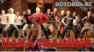 Maori Haka with Les Mills Euromed trainers at Rotorua NZ