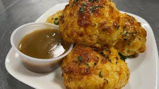 Cheesy Cajun Chicken Biscuits with Cajun Gravy!!