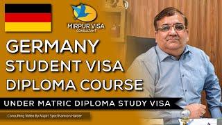 Germany study visa for diploma holders  || under metric germany study visa || Study in Germany