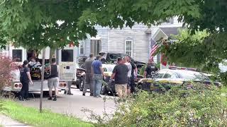 Video: Woman resists arrest, male stabbed and in critical condition after Wellsville incident