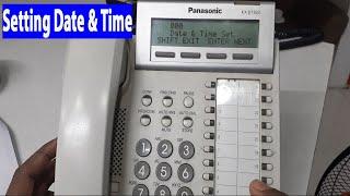 How to Set the Date and Time in Manual Programming on a Telephone Panasonic KX-DT333X-B |