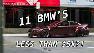 11 AMAZING BMW’s For Under $5k!!