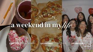 spend the weekend with me | galentines party & hanging out 