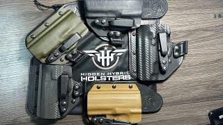 Hidden Hybrid Holsters - close up look at single clip appendix carry model and color options