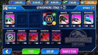 GYROSPHERE STAGE 5 THE TOO HARD TO WIN | JURASSIC WORLD THE GAME