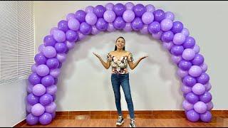 Como hacer un Arco de Globos sin Estructura -  How to make balloon arch without stand 