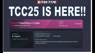 WELCOME Nitro Type Team TCC25! TCC21 Thanks and supports you!