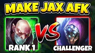 I made this Challenger Jax player AFK after this top gap... (I BROKE HIS SPIRIT)