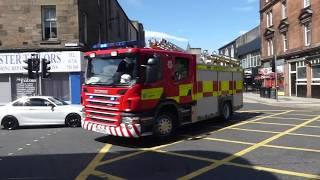 Two Scottish Fire and Rescue Service Fire Engines Perth Perthshire Scotland