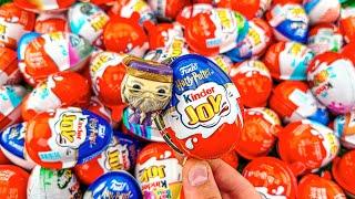 Relaxing and Satisfying ASMR - Unwrapping 100 New Harry Potter Kinder Joy Surprise Eggs 2023