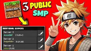 Top 3 BEST Public SMP For Minecraft Pocket Edition 1.21!