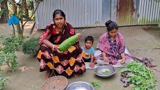 আজ আমাদের রান্ন করলাম লাউ চিংড়ি | Village Style Lau Recipe | Lau Curry | Village Life