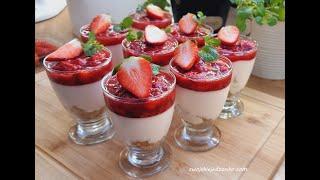 Quick strawberry dessert, even in winter #dessert #strawberries #lightdessert