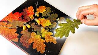 The Most SATISFYING Autumn Art Ever  Gorgeous + Easy Tree Tutorial (Glue Gun Fun!) |AB Creative