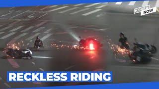 "It's fun!" Teenage motorcyclists mock police while driving recklessly