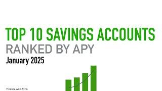 Top 10 Savings Accounts Ranked by APY for January 2025 | Earn High Interest and Grow Your Wealth