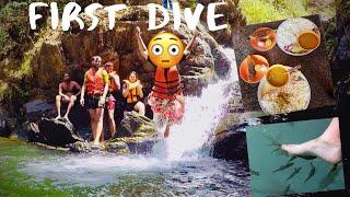 VIBHOOTI Waterfalls | First DIVING Experience | FISH PEDICURE | Honni Mane FISH FOOD | GOKARNA Vlog