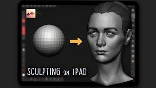 Sculpting Head On Ipad | Nomad Sculpt