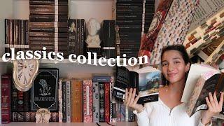 my entire classics collection | in depth bookshelf tour 