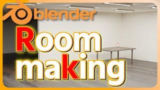 【Blender2.9】Time Lapse Modeling Simple Room Making