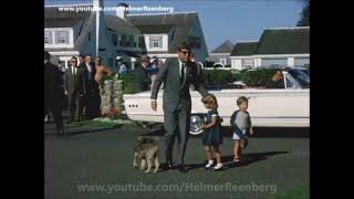 August 14, 1963 - President John F. Kennedy's arriving at his fathers residence, Hyannis Port