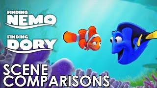 Finding Nemo (2003) and Finding Dory (2016) - scene comparisons