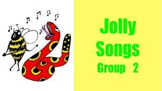 Jolly Songs Group 2 "c" "k" "e" "h" "r" "m" "d" with actions and letter formation