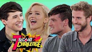 7 SECOND CHALLENGE with Jennifer Lawrence Josh Hutcherson and Liam Hemsworth