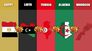 Egypt vs Libya vs Tunisia vs Algeria vs Morocco | North Africa | Country Comparison |