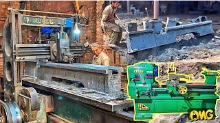 Amazing Manufacturing process of 16 Feet Long Lathe Machine ||Lathe Machine Making complete process