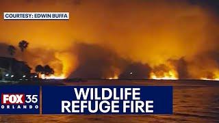 Merritt Island National Wildlife Refuge fire update: Lightning-sparked fire explodes to 2,500 acres