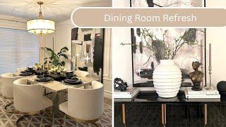 Dining Room Refresh||Spring Decorate with Me|| Spring Tablescape Ideas