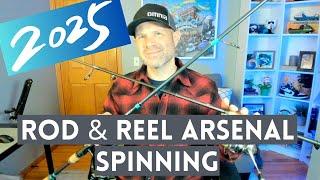 HIGH END BASS FISHING Rod & Reel Arsenal!! My 2025 SPINNING rod lineup!