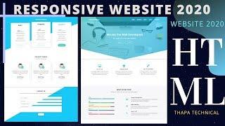Complete Responsive Website using HTML CSS Bootstrap 4 and JavaScript in Hindi 2020