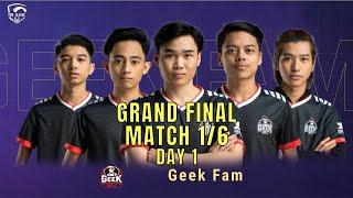 WWCD GEEK FAM | PMPL MY SG S3 | Grand Final | Day1 | Map Sanhok | Pubg Mobile |