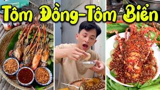 Mukbang Đủ Loại Tôm Từ Trên Đồng Xuống Dưới Biển Ngon Bá Cháy | Phúc Nhọn