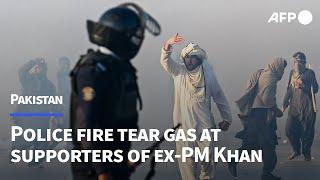 Pakistan police fire tear gas at supporters of ex-PM Khan | AFP