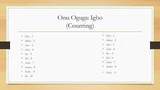 Mmụta Igbo | count numbers  - lessons for beginners #igbo #igbolanguage #learnigbo #biko