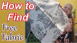 How to find free fabric. Rescue, Recycle, Reuse fabric for your sew to sell business. Free tips.