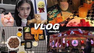 [VLOG] 놀고 먹고 마시는 1월 브이로그 | 이화여대 음대 오르간 | 대학생 브이로그 | 음주 브이로그 (홈파티/음대생의 일상/롯데월드/홈메이드 그릭요거트)