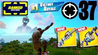 37 Elimination Solos "Ranked Battle Royale" Gameplay Wins (Fortnite Chapter 2 Remix PS4 Controller)