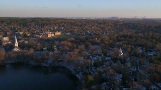 From Horn Pond in Woburn to Winchester MA, Drone Footage (Full Flight)