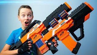 Nerf Gun Combos made from our Nerf Arsenal | Bro vs Bro Nerf Building Challenge