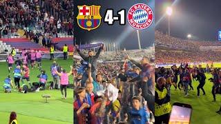 Barca Fans Go Completely Crazy As Raphinha Scores Hattrick Against Bayern In The Champions League