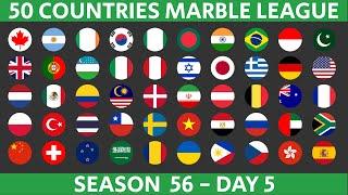 50 Countries Marble Race League Season 56 Day 5/10 Marble Race in Algodoo