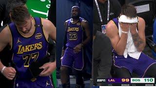 LeBron James LEAVES Celtics game INJURED & Luka CANT TAKE IT also injured throughout game!